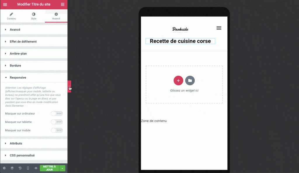 Il existe des requêtes pour demander a masquer une section sur elementor en mobile tablette ou desktop. un bon contournement si vous ne pouvez appliquer strictement les règle du moible first.